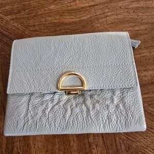 Italian Blue Genuine Leather Borse in Pelle Purse w/Magnetic Closure